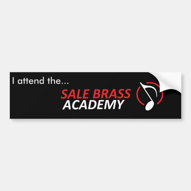 Sale Brass Academy Player Bumper Sticker (Front)