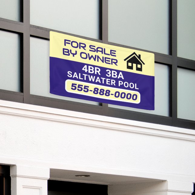 "Sale by Owner" customized banner (Outside Building)