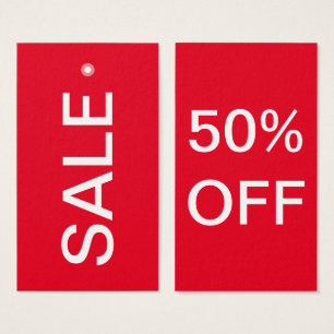 Sale Cheap Price Tags Percent Off Red