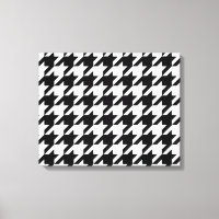 SALE - CLASSIC HOUNDSTOOTH WALL ART Wrapped Canvas