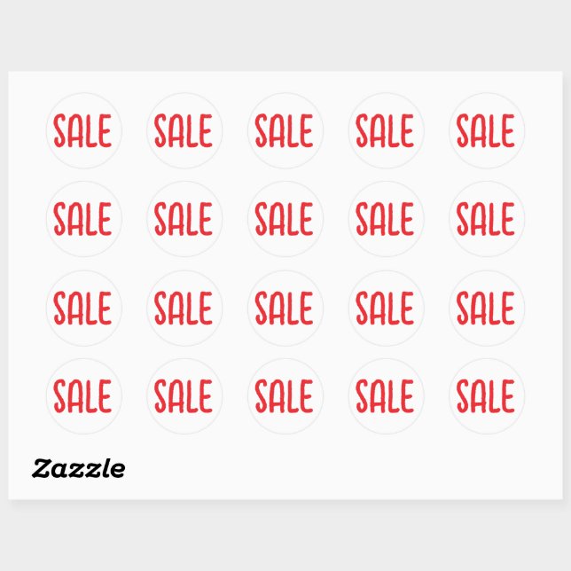 SALE CLASSIC ROUND STICKER (Sheet)
