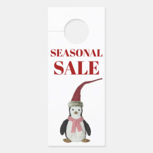 Sale Hanger Sign - Seasonal Sale Penguin