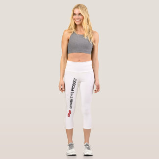 SALE! High Waisted Capris - White - Custom