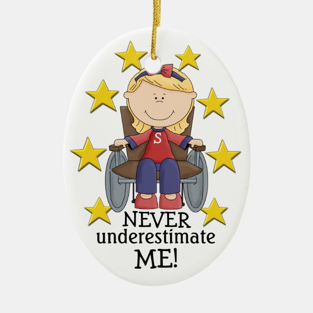 SALE! Never Underestimate ME - SRF Ceramic Tree Decoration (Front)