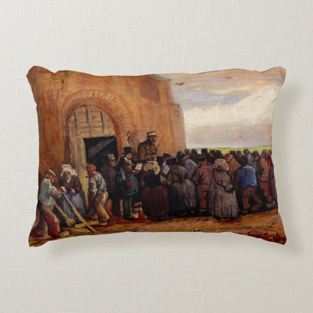 Sale of Building Scrap by Vincent van Gogh Decorative Cushion (Front)