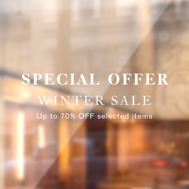 Sale Offer Window Cling with White Underbase Desig (Sheet 2)