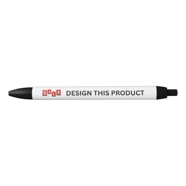 SALE! Pen - Black ink - Custom - Black - Set of 2 (Front)