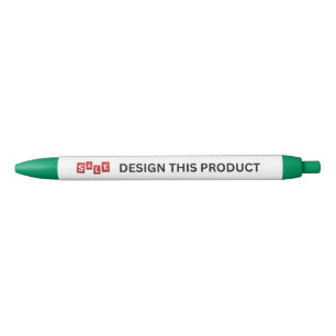 SALE! Pen - Black ink - Custom - Green - Set of 2