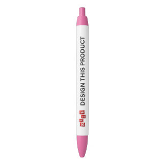 SALE! Pen - Black ink - Custom - Pink - Set of 2