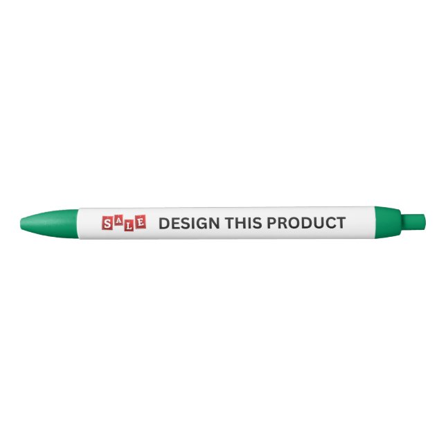 SALE! Pen - Red ink - Custom - Green - Set of 2 (Front)