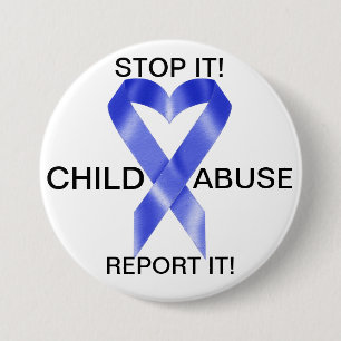 SALE! Prevent Child Abuse 7.5 Cm Round Badge