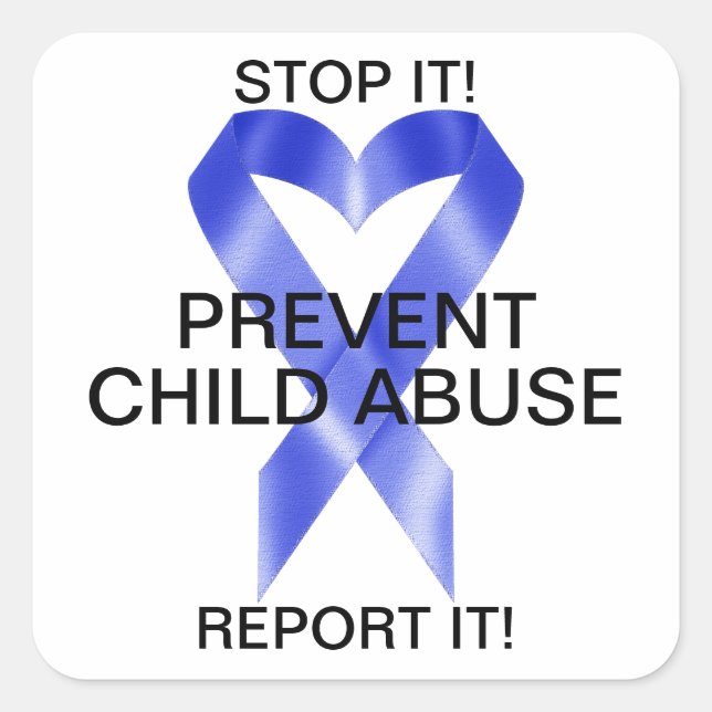 SALE - PREVENT CHILD ABUSE - SRF SQUARE STICKER (Front)