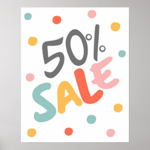 Sale Sign 50% Off, 50% Sale Sign, Boutique Sale 