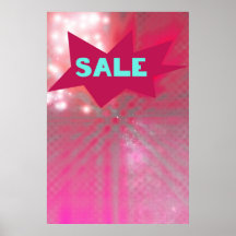 Sale Sign Funky Starburst Retro Zine Style