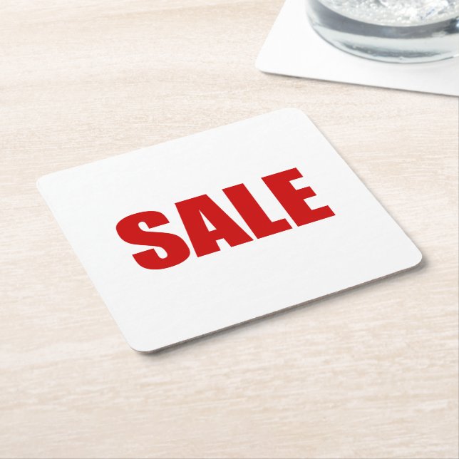 SALE SQUARE PAPER COASTER (Angled)
