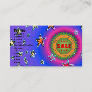 Sale Sticker Business Card