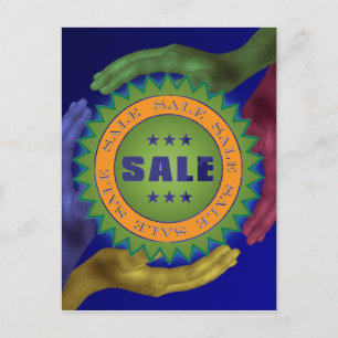 Sale Sticker Postcard