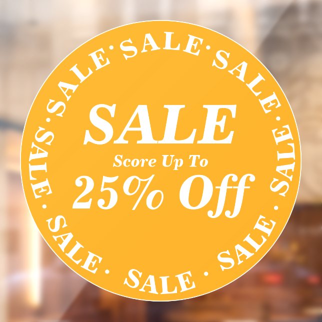 Sale Store Window Sign for Clearance - Custom Text (Sheet 2)