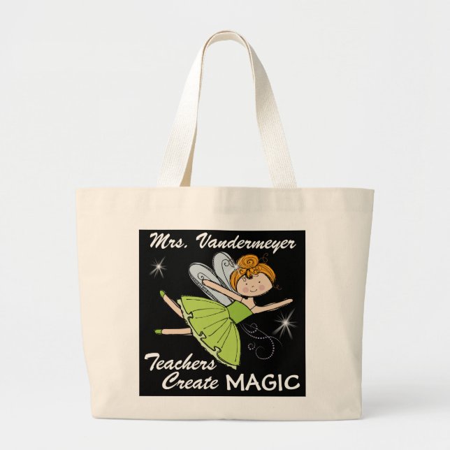 Sale! Teachers Create Magic - SRF Large Tote Bag (Front)