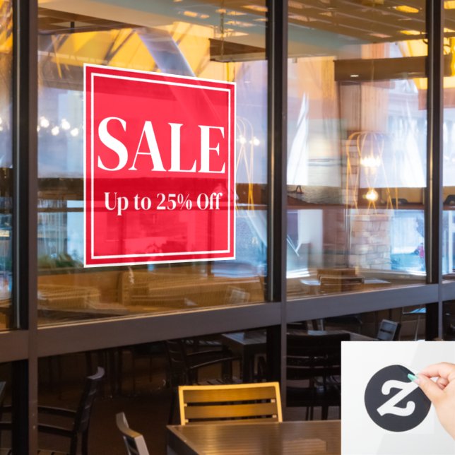 Sale Window Sign for Business - Custom Text (Restaurant Window)