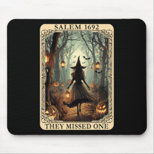 Salem 1692 Halloween Witch They Missed One Tarot C Mouse Pad