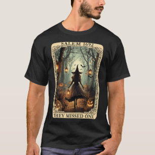 Salem 1692 Halloween Witch They Missed One Tarot C T-Shirt