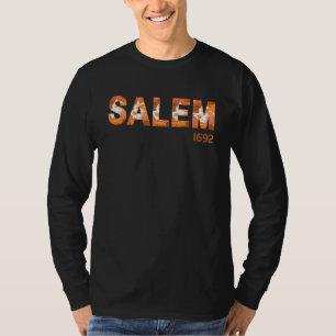Salem 1692 Orange Halloween Camo Massachusetts Mas T-Shirt