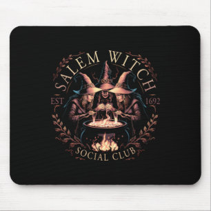 Salem 1692 Social Club Witch Halloween Witchy Wome Mouse Pad