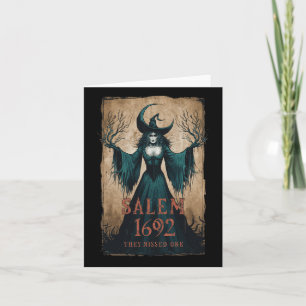 Salem 1692 They Missed One Halloween Feminist Witc Card