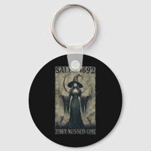 Salem 1692 They Missed One Halloween Feminist Witc Key Ring