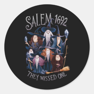 Salem 1692 They Missed One Halloween Witch Classic Round Sticker