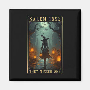 Salem 1692 They Missed One Halloween Witch Magnet