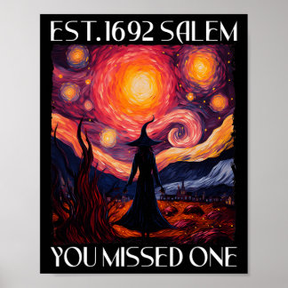 Salem 1692 They Missed One Witch Halloween Van Gog Poster