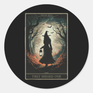 Salem 1962 You Missed One Halloween Feminist Witch Classic Round Sticker