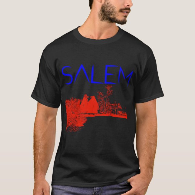 Salem American History House of Seven Gables Black T-Shirt (Front)