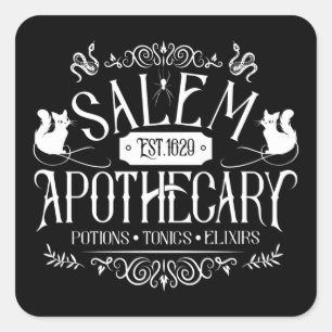 Salem Apothecary Magic Potions Witchcraft  Square Sticker