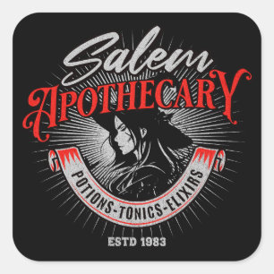 Salem Apothecary Vintage Witch  Square Sticker