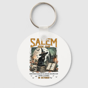 Salem Book Fair Funny Bookish Halloween Spooky Rea Key Ring