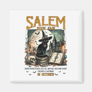 Salem Book Fair Funny Bookish Halloween Spooky Rea Magnet