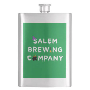 Salem Brewing Company White Hip Flask