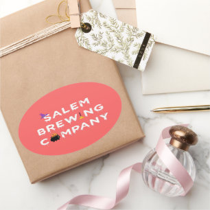 Salem Brewing Company White  Oval Sticker