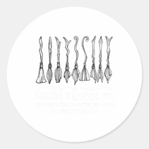 Salem Broom Company For A Halloween Fan  Classic Round Sticker