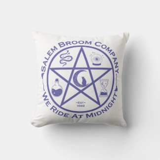 Salem Broom Company We Ride At Midnight Halloween  Cushion