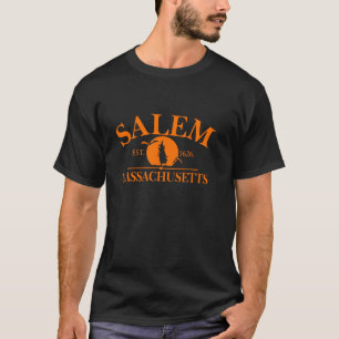 Salem Est 1626 Massachusetts Vintage Halloween Wit T-Shirt