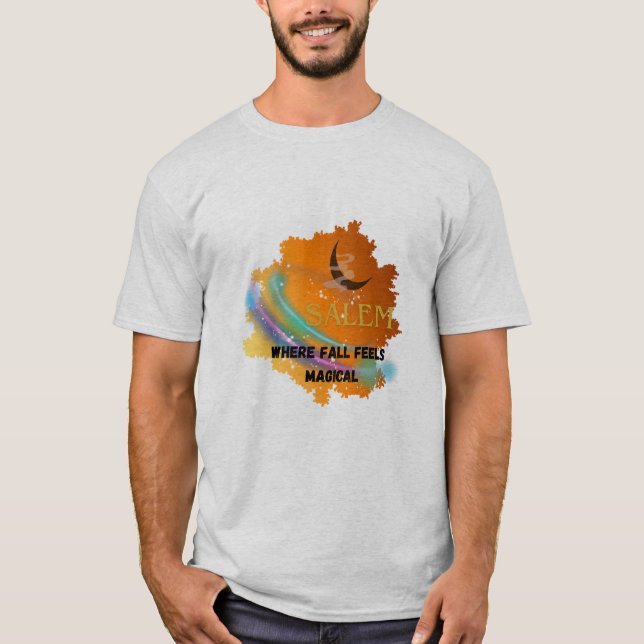  Salem Fall Magic Rainbow Tee - Support End Witch  (Front)