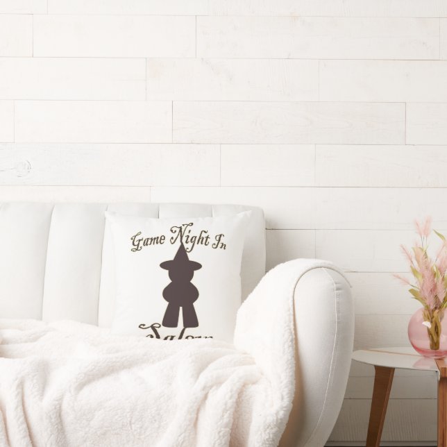 Salem Game Night Funny Travel Gaming Art Cushion (Couch)