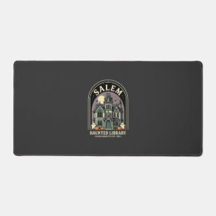 Salem Haunted Library Halloween Design_1 Desk Mat