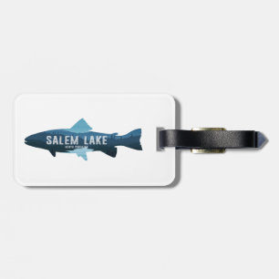 Salem Lake North Carolina Fish Luggage Tag