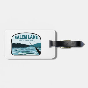 Salem Lake North Carolina Fishing Rod Luggage Tag