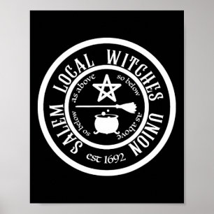 Salem Local Witches Union Est 1692 Halloween Poster